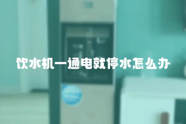 飲水機一通電就停水怎么辦