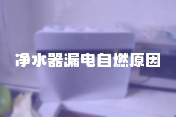 凈水器漏電自燃原因