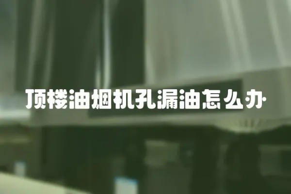 頂樓油煙機(jī)孔漏油怎么辦