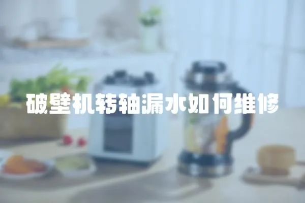 破壁機轉軸漏水如何維修