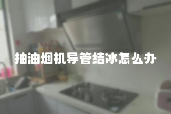 抽油煙機導管結冰怎么辦