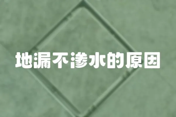 地漏不滲水的原因