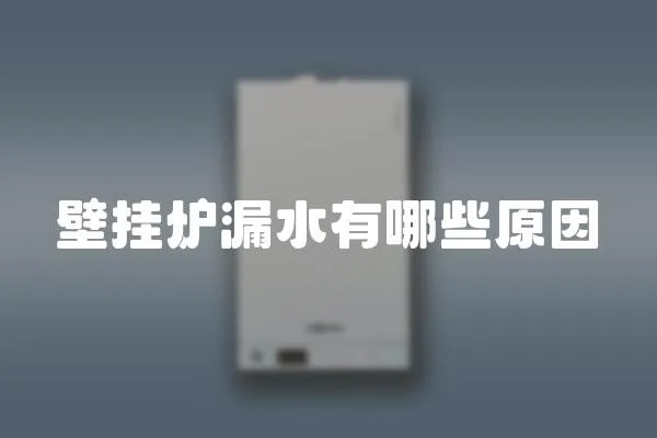 壁掛爐漏水有哪些原因
