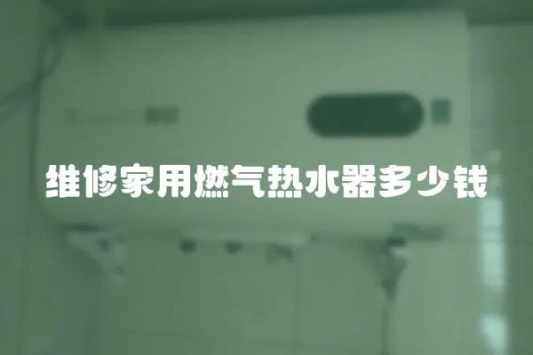 維修家用燃氣熱水器多少錢