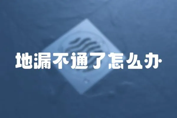 地漏不通了怎么辦