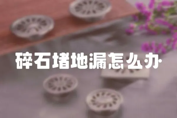碎石堵地漏怎么辦