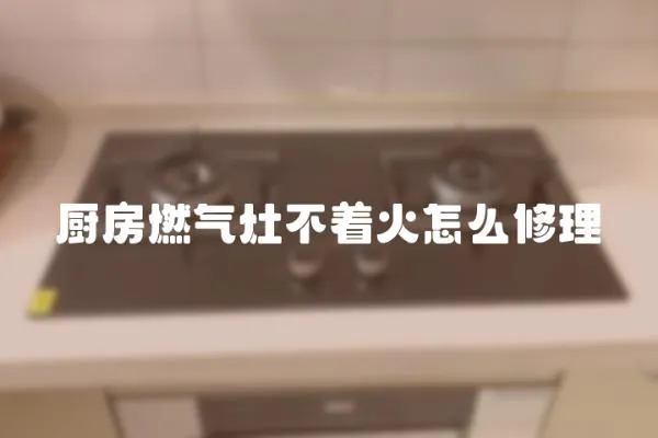 廚房燃氣灶不著火怎么修理