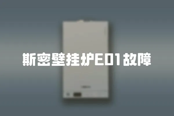 斯密壁掛爐E01故障