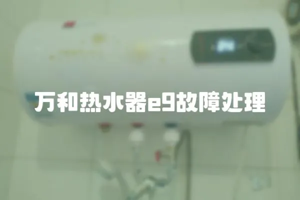 萬和熱水器e9故障處理