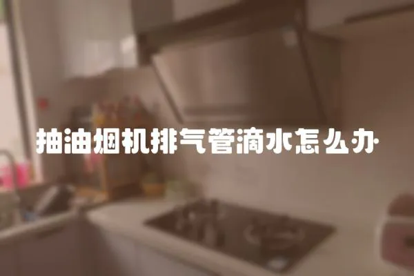 抽油煙機(jī)排氣管滴水怎么辦