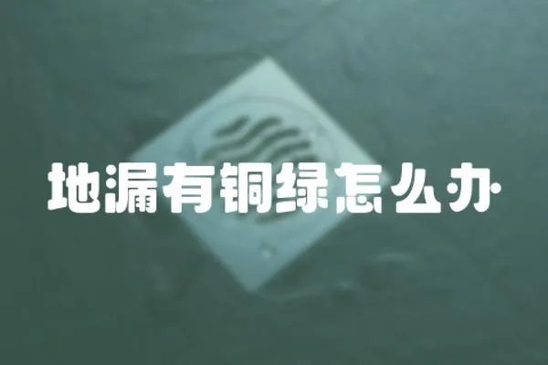 地漏有銅綠怎么辦