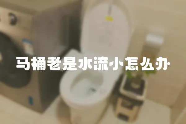 馬桶老是水流小怎么辦