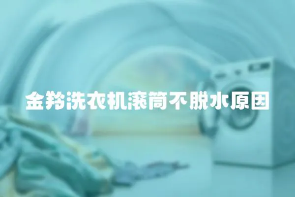 金羚洗衣機滾筒不脫水原因