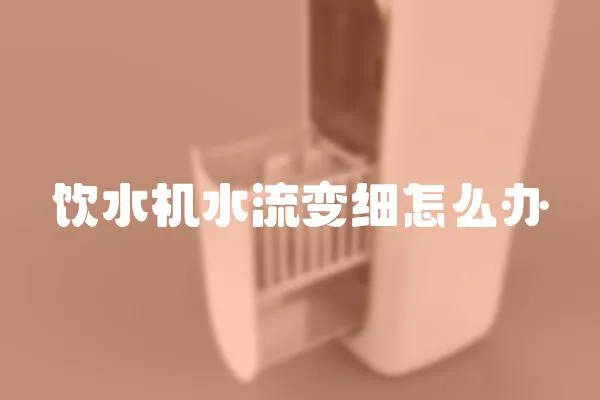 飲水機水流變細怎么辦