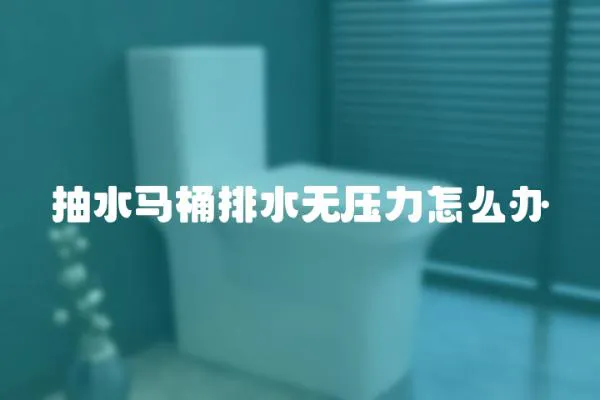 抽水馬桶排水無壓力怎么辦