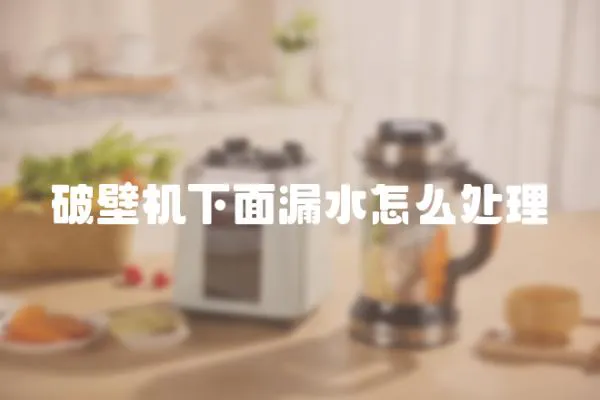 破壁機下面漏水怎么處理