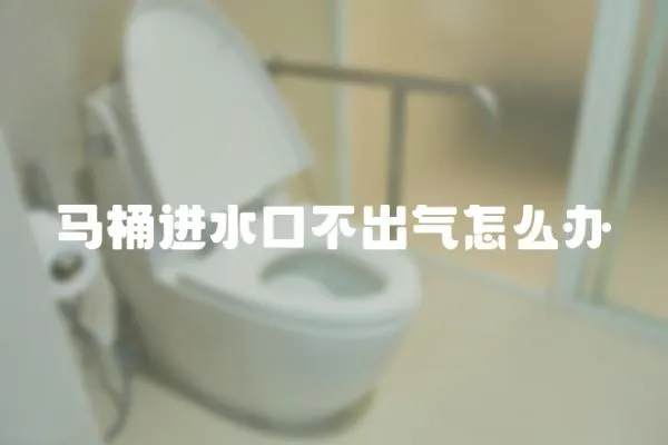 馬桶進水口不出氣怎么辦