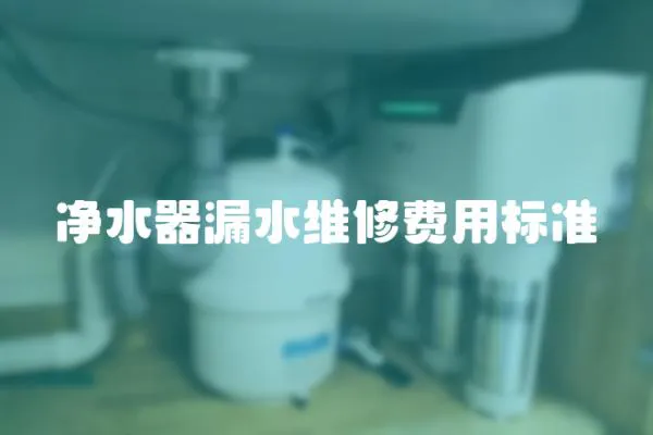 凈水器漏水維修費用標準