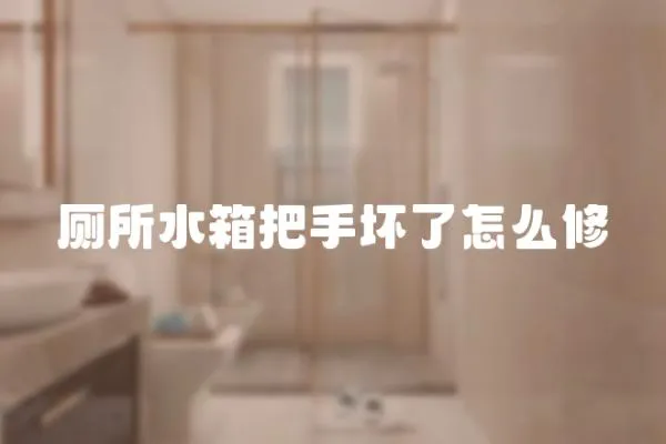 廁所水箱把手壞了怎么修
