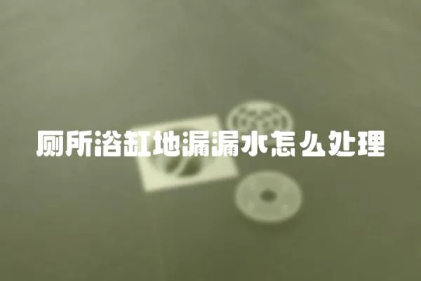 廁所浴缸地漏漏水怎么處理