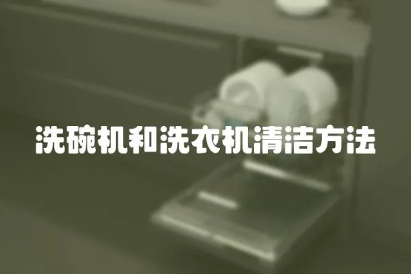 洗碗機和洗衣機清潔方法
