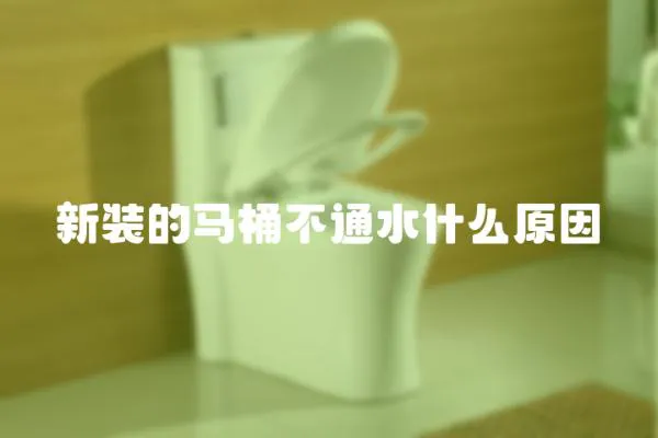 新裝的馬桶不通水什么原因