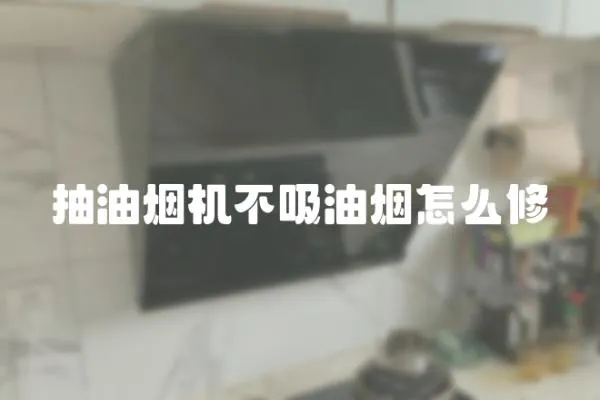抽油煙機不吸油煙怎么修