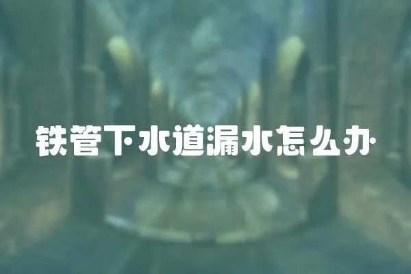 鐵管下水道漏水怎么辦