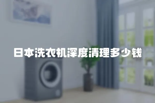 日本洗衣機深度清理多少錢
