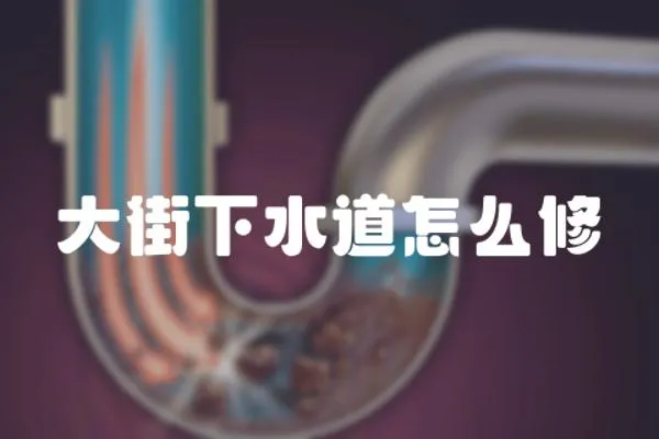 大街下水道怎么修