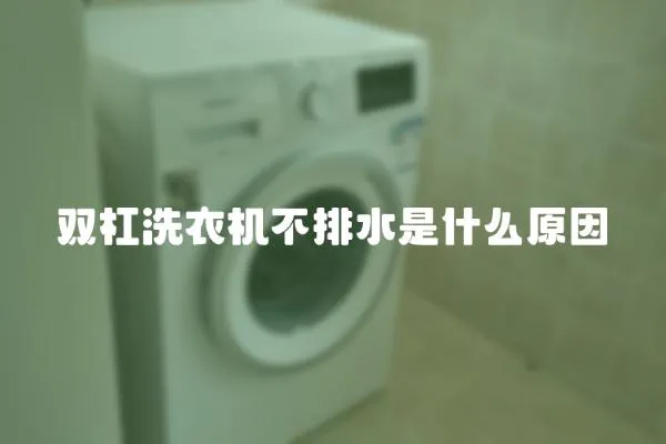 雙杠洗衣機不排水是什么原因