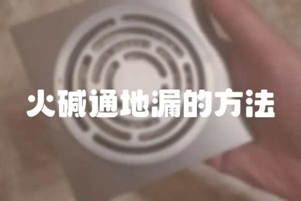 火堿通地漏的方法