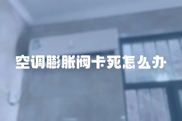 空調膨脹閥卡死怎么辦