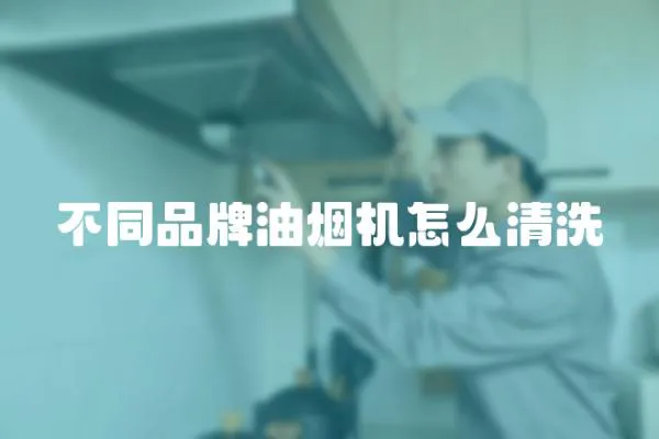 不同品牌油煙機怎么清洗