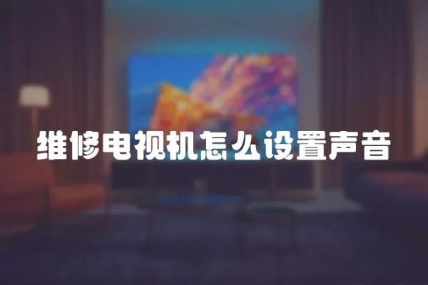 維修電視機怎么設置聲音