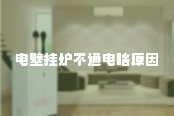 電壁掛爐不通電啥原因