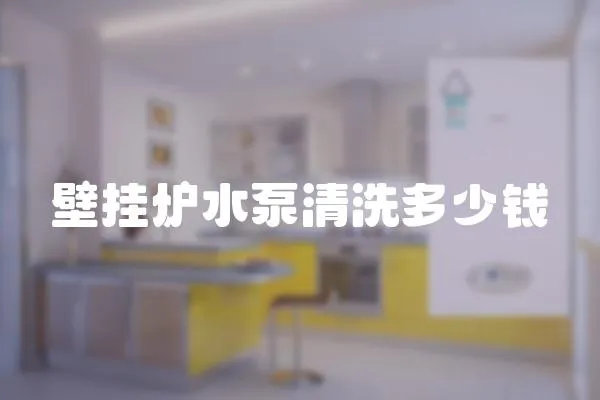 壁掛爐水泵清洗多少錢