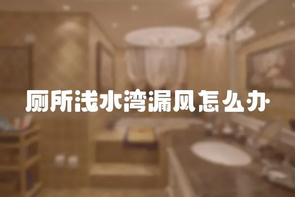 廁所淺水灣漏風怎么辦