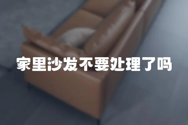 家里沙發(fā)不要處理了嗎