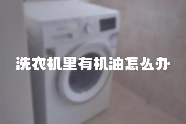 洗衣機里有機油怎么辦