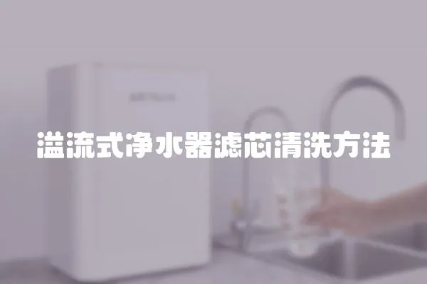 溢流式凈水器濾芯清洗方法