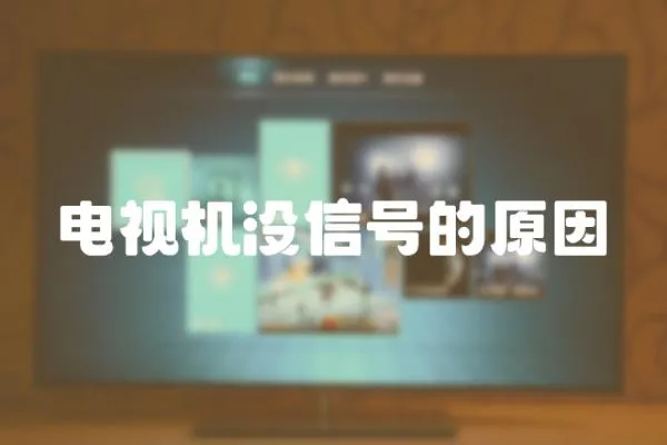 電視機(jī)沒信號的原因