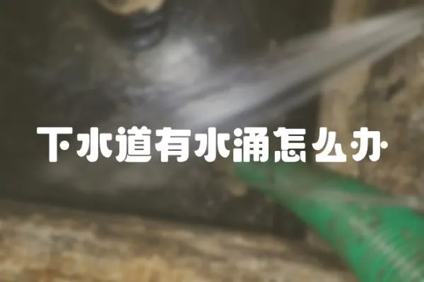 下水道有水涌怎么辦