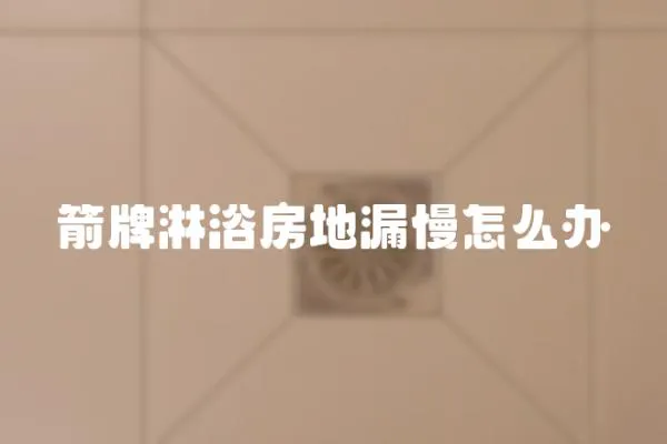 箭牌淋浴房地漏慢怎么辦