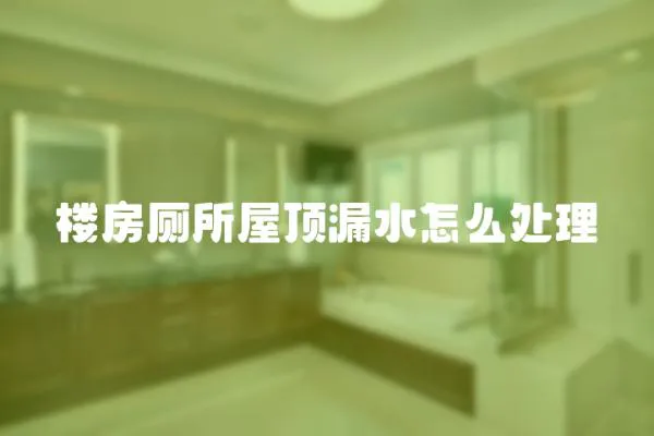 樓房廁所屋頂漏水怎么處理