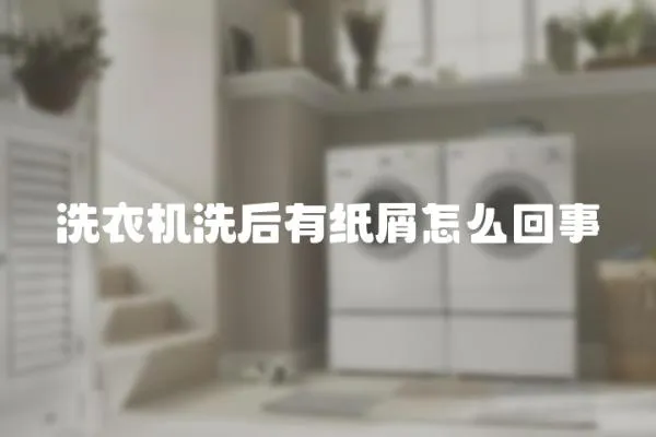 洗衣機洗后有紙屑怎么回事