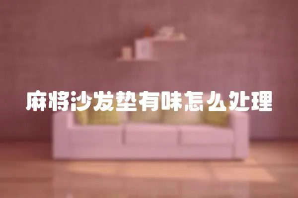 麻將沙發(fā)墊有味怎么處理