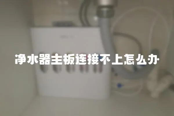 凈水器主板連接不上怎么辦