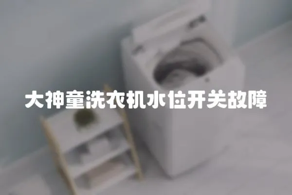 大神童洗衣機水位開關(guān)故障