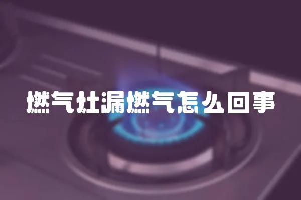 燃氣灶漏燃氣怎么回事
